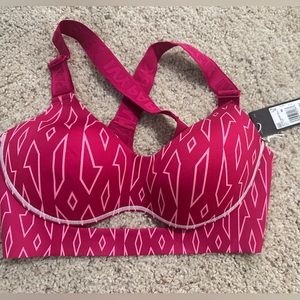 adidas x IVY PARK Pink Monogram Medium Support Cut-Out Sports Bra